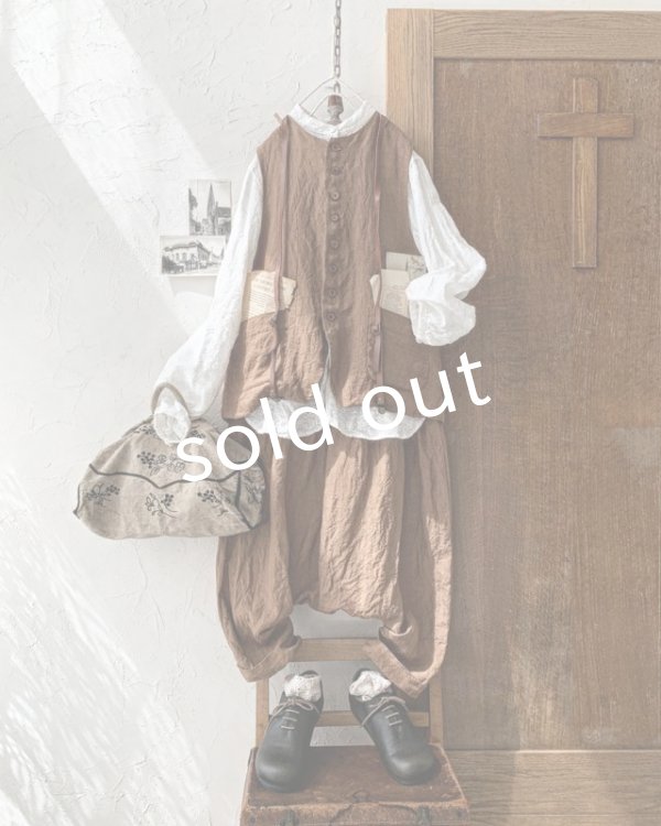 画像2: Reliure／サルエルパンツ・アンティークブラウン (2)