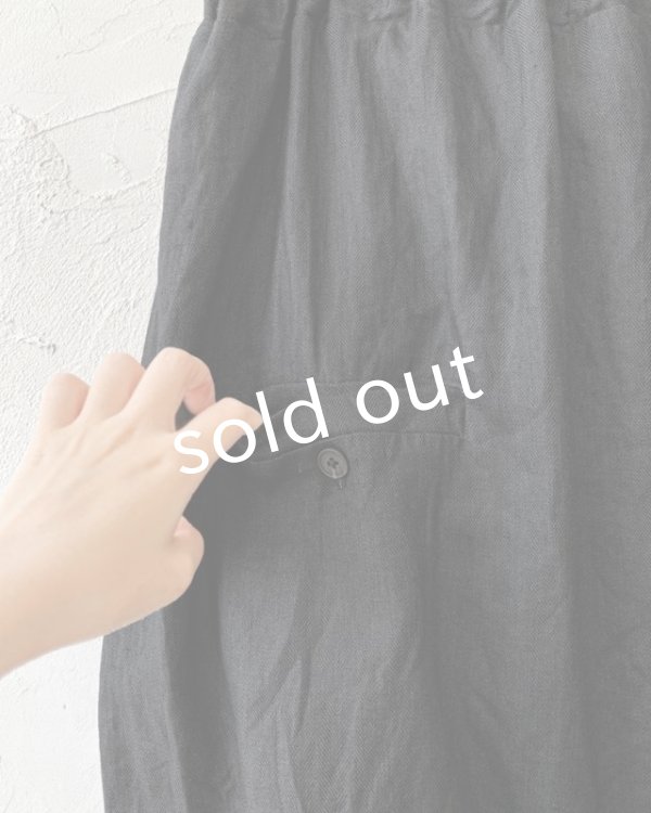 画像5: Reliure／サルエルパンツ・ヘリンボンブラック (5)