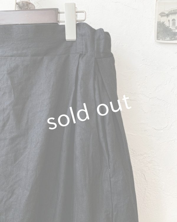 画像3: Reliure／サルエルパンツ・ヘリンボンブラック (3)