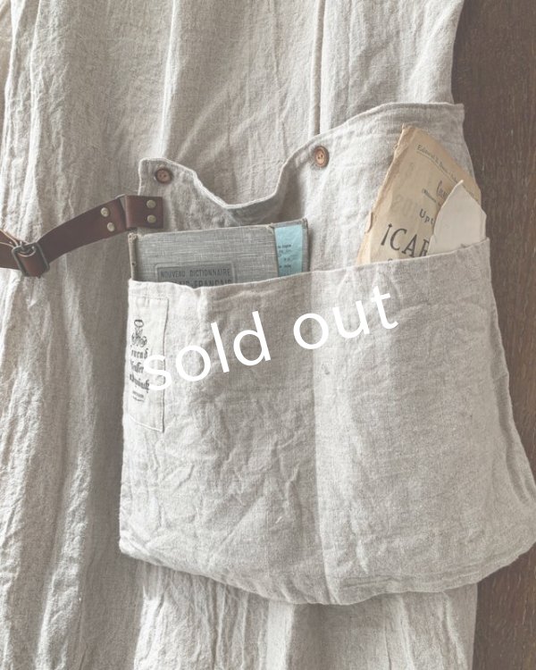 画像5: MARCHE' DE SOEUR／種蒔のエプロン・クラッシュリネン (5)