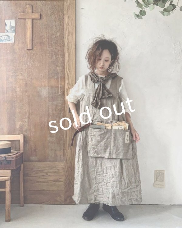 画像12: MARCHE' DE SOEUR／種蒔のエプロン・リトアニアリネン (12)