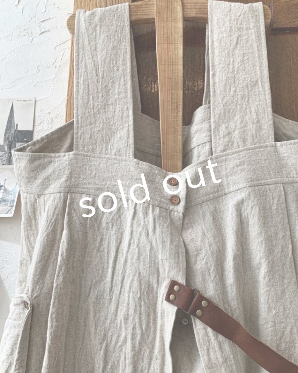 画像9: MARCHE' DE SOEUR／種蒔のエプロン・クラッシュリネン (9)