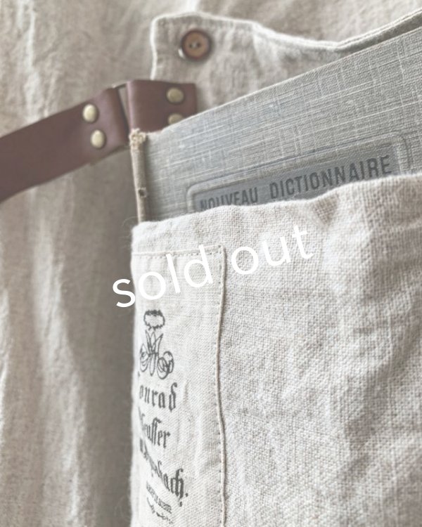 画像7: MARCHE' DE SOEUR／種蒔のエプロン・クラッシュリネン (7)