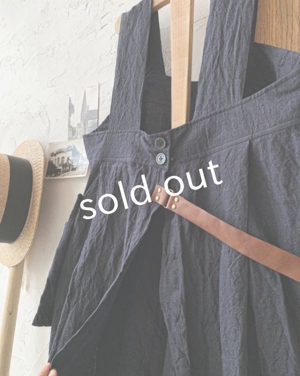 画像6: MARCHE' DE SOEUR／種蒔のエプロン・濃紺 (6)