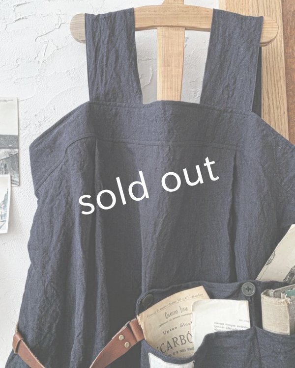 画像10: MARCHE' DE SOEUR／種蒔のエプロン・濃紺 (10)