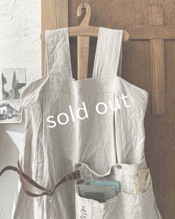 画像3: MARCHE' DE SOEUR／種蒔のエプロン・クラッシュリネン (3)