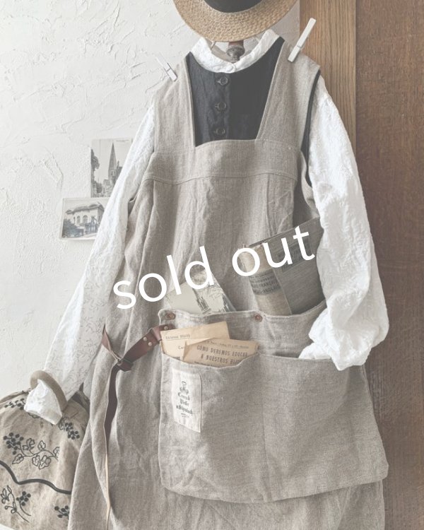 画像2: MARCHE' DE SOEUR／種蒔のエプロン・リトアニアリネン (2)