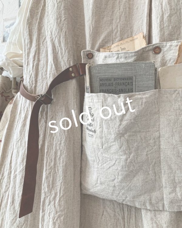 画像4: MARCHE' DE SOEUR／種蒔のエプロン・クラッシュリネン (4)