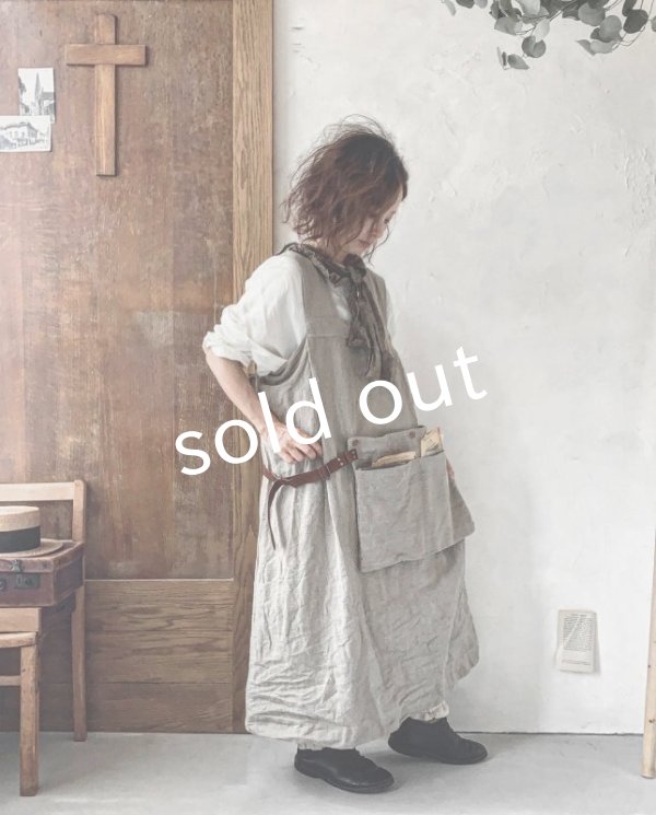 画像13: MARCHE' DE SOEUR／種蒔のエプロン・リトアニアリネン (13)
