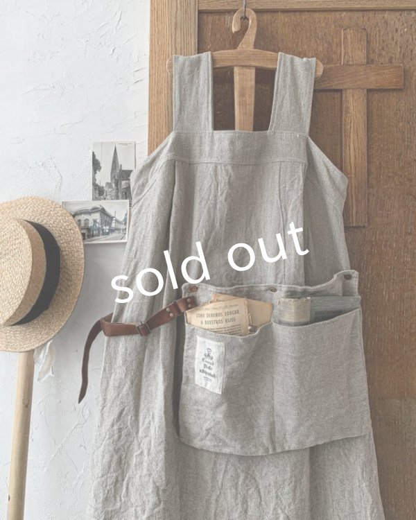 画像7: MARCHE' DE SOEUR／種蒔のエプロン・リトアニアリネン (7)