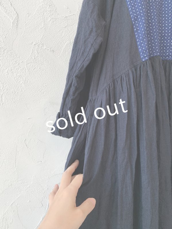 画像6: MARCHE' DE SOEUR/ターシャのワンピース・濃紺 (6)