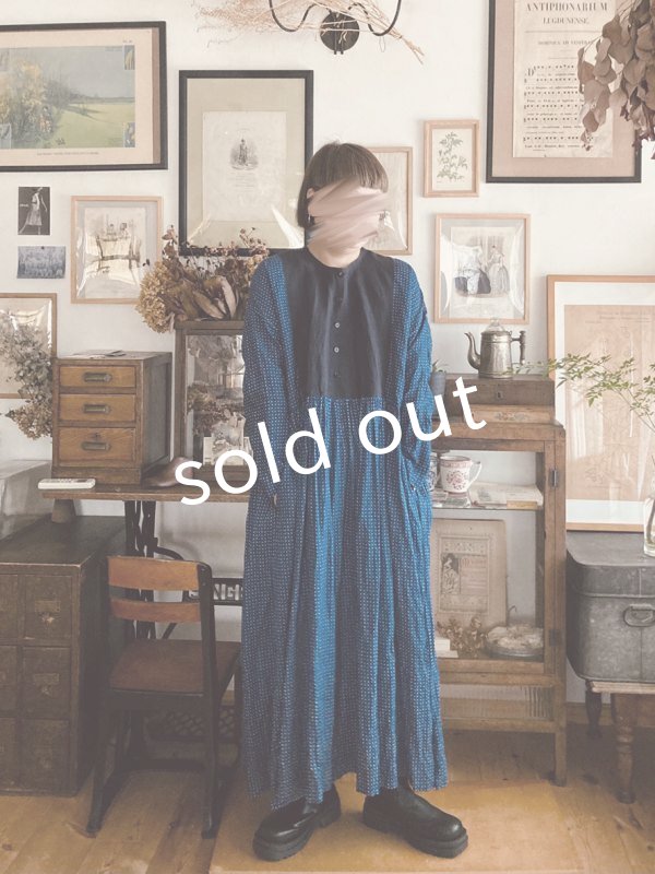 画像10: MARCHE' DE SOEUR/ターシャのワンピース・濃紺 (10)