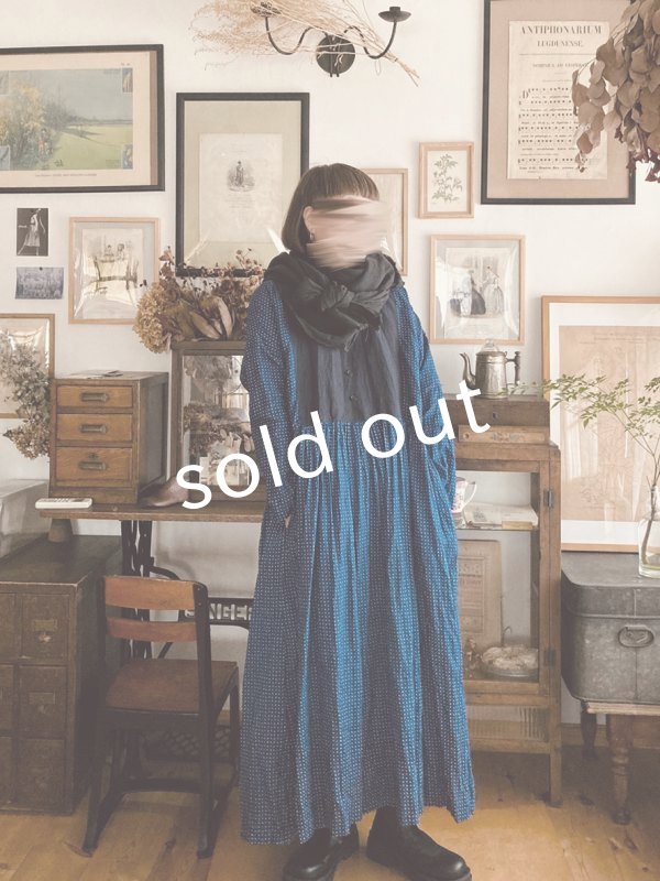 画像9: MARCHE' DE SOEUR/ターシャのワンピース・濃紺 (9)