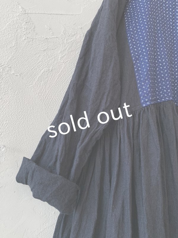 画像4: MARCHE' DE SOEUR/ターシャのワンピース・濃紺 (4)