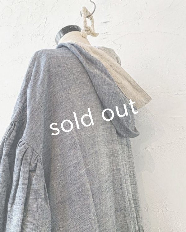 画像8: Avenue／バイカラーフードワンピース・ネイビー (8)