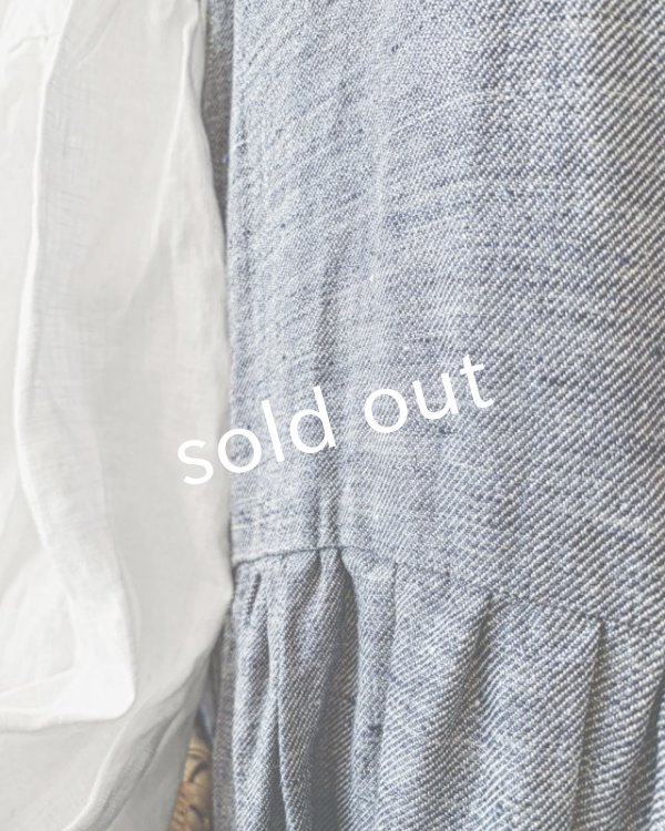 画像7: Avenue／後ろりぼんのフリルカラーワンピース・ネイビー (7)