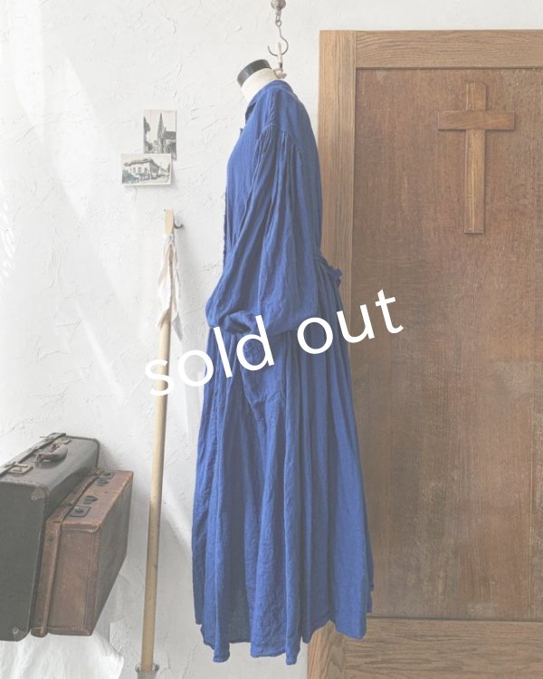 画像8: HALLELUJAH／Chemise a la Reine Robe 王女のシャツローブ・lapis lazuli (8)