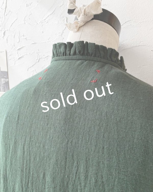 画像10: HALLELUJAH／Jeune paysanne  農民の少女服・dark green (10)