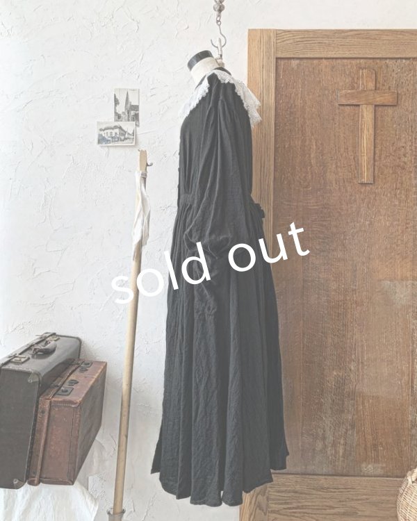 画像4: HALLELUJAH/Chemise a la Reine Robe 王女のシャツローブ・black (4)