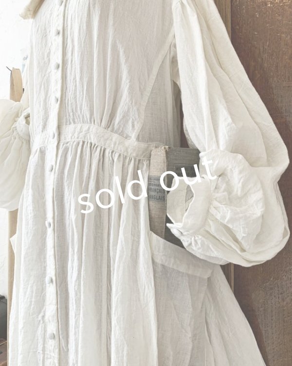 画像9: HALLELUJAH/Chemise a la Reine Robe 王女のシャツローブ・black (9)