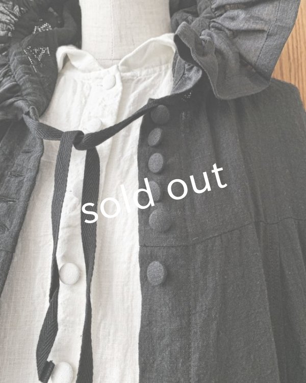 画像7: HALLELUJAH／Robe Medievale a Capuche フードドレス・black (7)