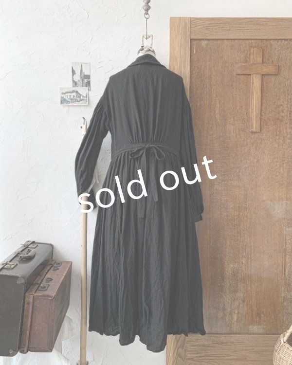 画像5: HALLELUJAH/Chemise a la Reine Robe 王女のシャツローブ・black (5)