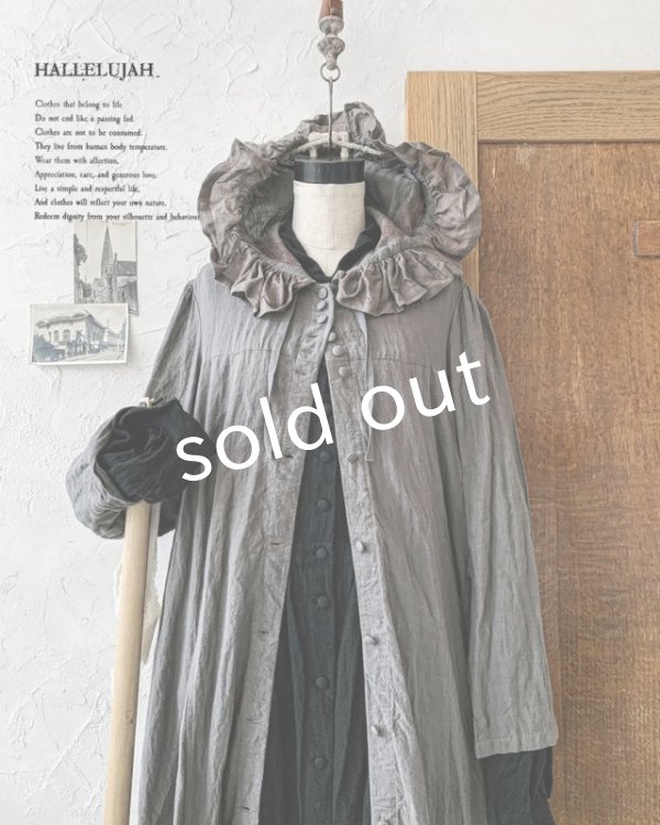 画像7: HALLELUJAH/Robe Medievale a Capuche フードドレス・gray (7)