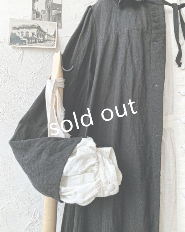 画像8: HALLELUJAH／Robe Medievale a Capuche フードドレス・black (8)