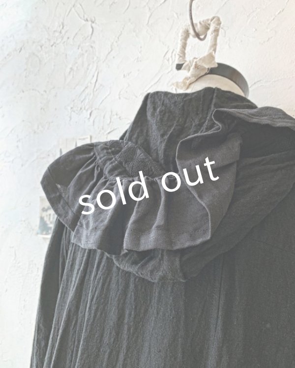 画像10: HALLELUJAH／Robe Medievale a Capuche フードドレス・black (10)