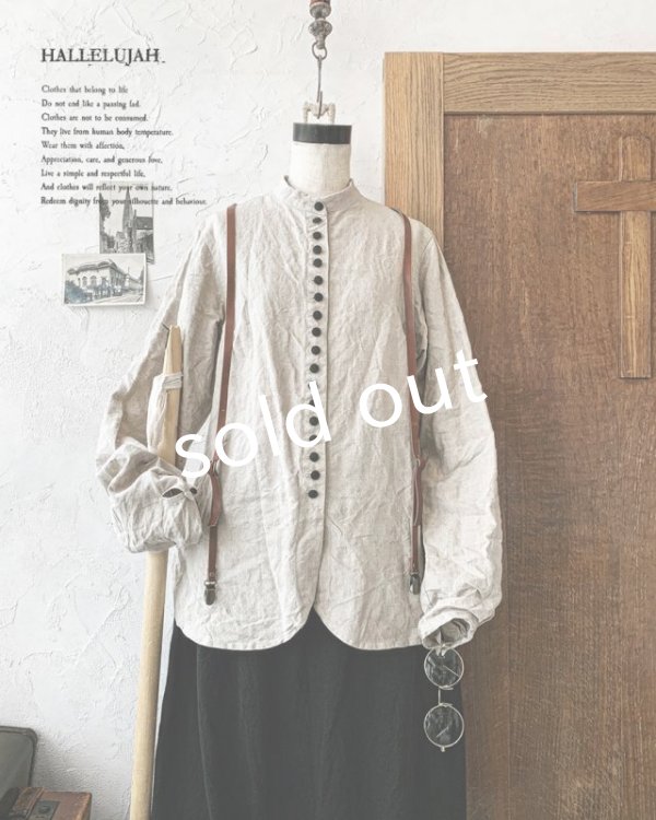画像2: HALLELUJAH/Victorian Chemise ヴィクトリアシャツ・flax (2)