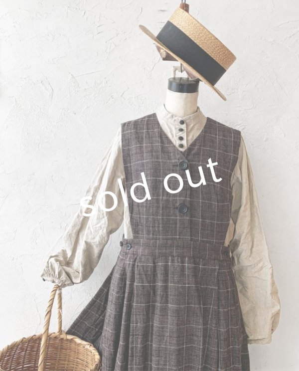 画像2: HALLELUJAH／ Robe La Petite Gardeuse d'oies ガチョウ番の少女のローブ・brown (2)