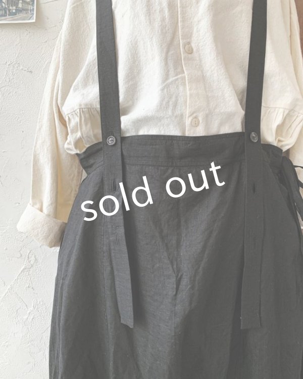 画像2: MARCHE' DE SOEUR/王様の吊りパンツ・黒 (2)