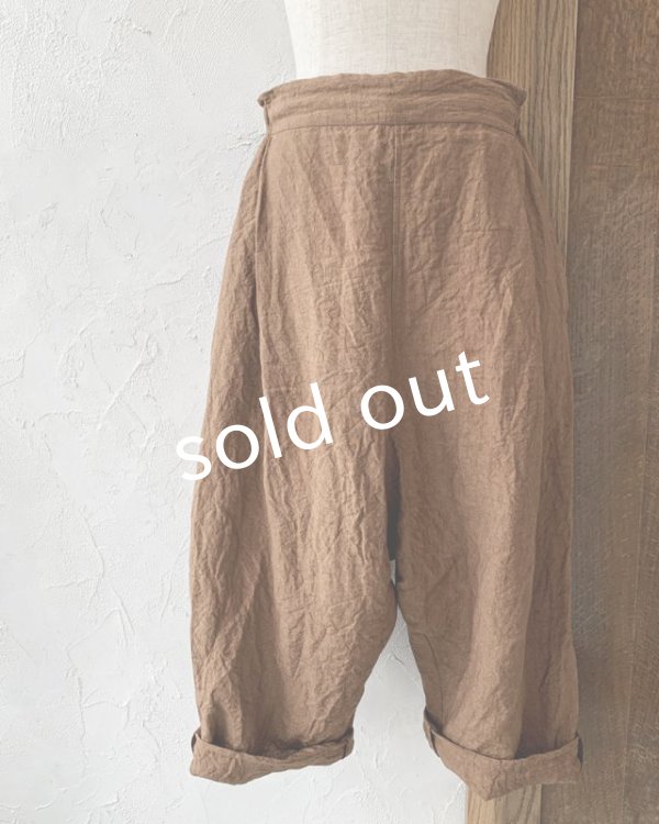 画像6: Reliure／タックパンツ・アンティークブラウン (6)