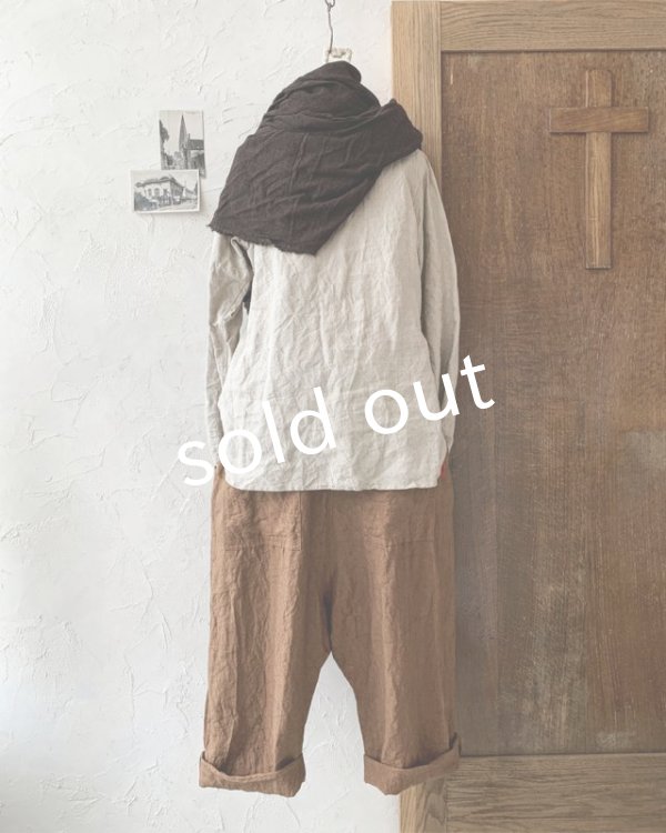 画像4: Reliure／タックパンツ・アンティークブラウン (4)