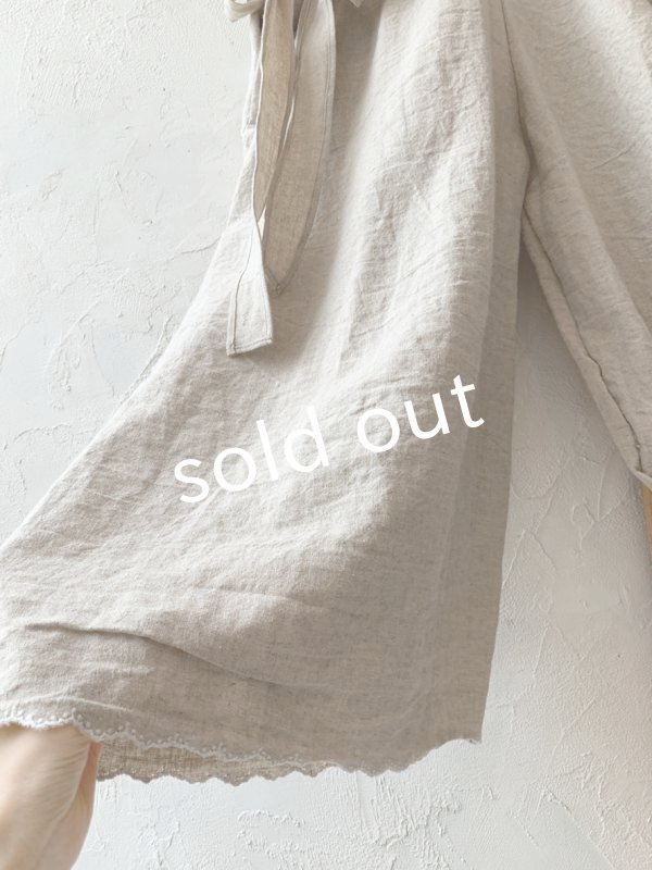 画像4: mifumi/マリアのエプロンパンツ・オフ刺繍 (4)