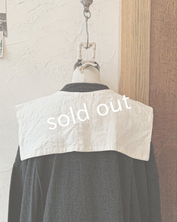 画像3: mifumi/当店限定 クロスステッチ刺繍の付け襟(スケキヨブローチ付)・オフ (3)