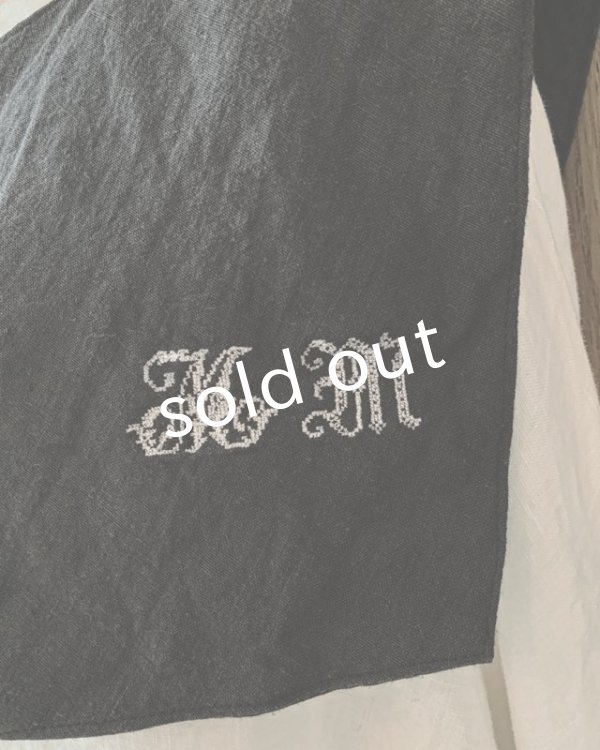 画像4: mifumi／当店限定 クロスステッチ刺繍の付け襟（スケキヨブローチ付）・黒 (4)