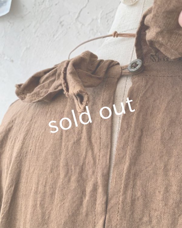 画像8: MARCHE' DE SOEUR／ラッフルウエストリボンワンピース・アンティークブラウン (8)