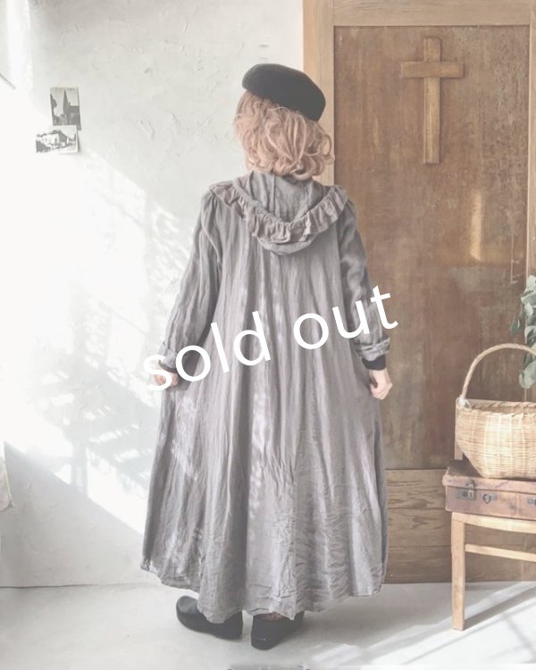 画像13: HALLELUJAH／Robe Medievale a Capuche フードドレス・dark green  (13)