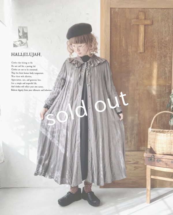 画像11: HALLELUJAH／Robe Medievale a Capuche フードドレス・dark green  (11)