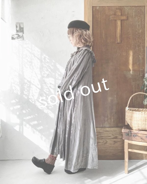 画像2: HALLELUJAH/Robe Medievale a Capuche フードドレス・gray (2)