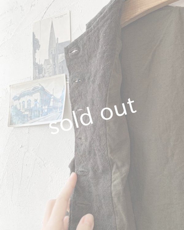 画像5: Reliure／ボタンベスト・ダークセピア (5)