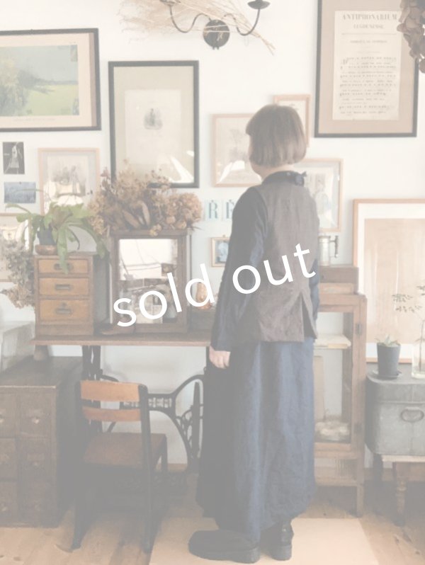 画像12: Reliure／ボタンベスト・ダークセピア (12)