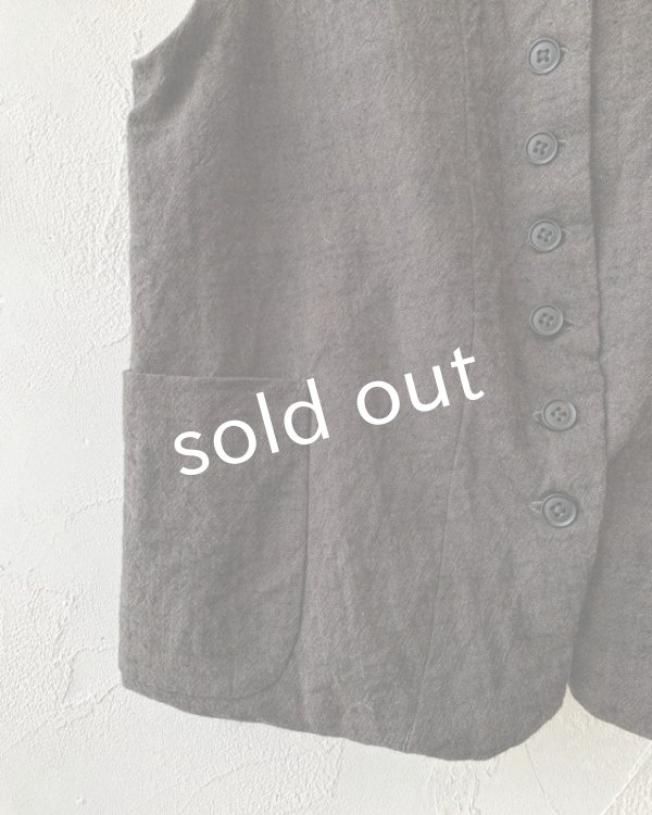 画像4: Reliure／ボタンベスト・ダークセピア (4)