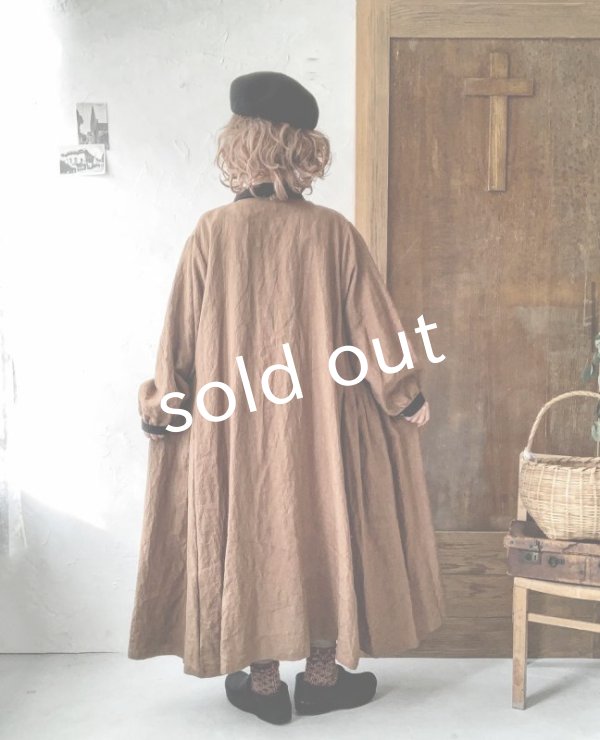 画像15: 【アンティークレースコサージュ付き】MARCHE' DE SOEUR／アンのリボンワンピース・アンティークブラウン (15)