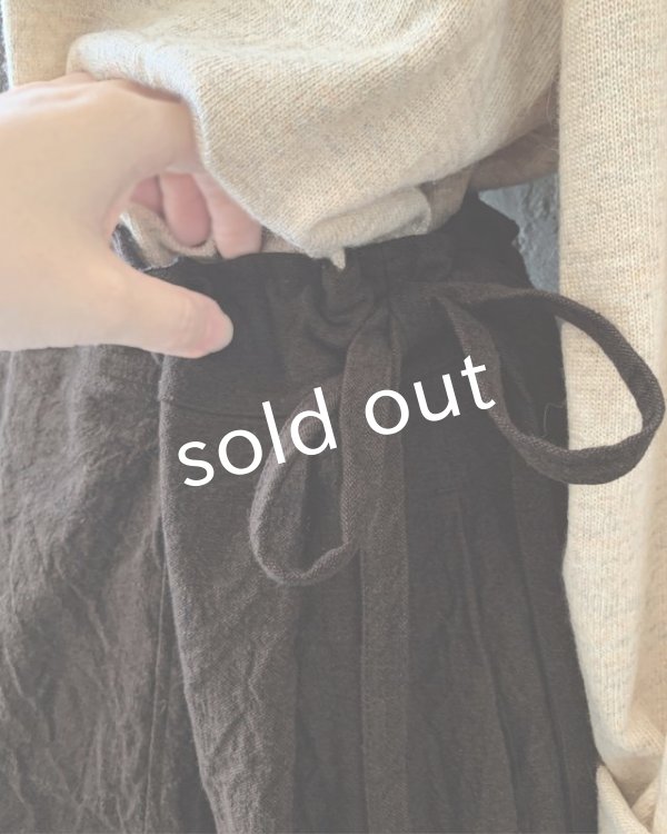 画像3: MARCHE' DE SOEUR/ワンショルダースカート・ダークセピア (3)