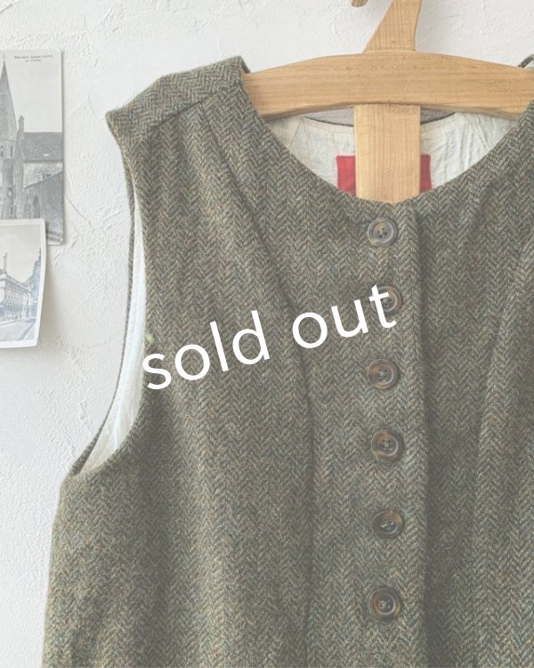 画像4: Reliure／ボタンベスト・ウールフォレスト (4)