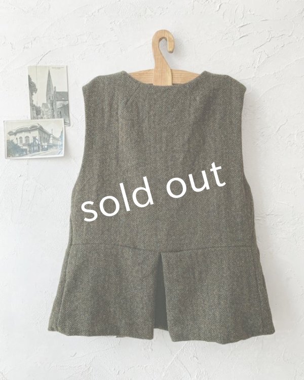 画像9: Reliure／ボタンベスト・ウールフォレスト (9)