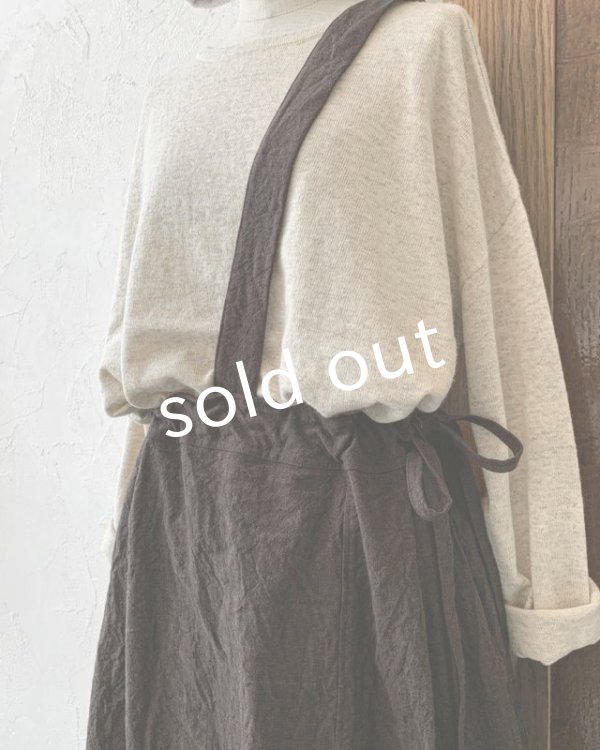 画像2: MARCHE' DE SOEUR/ワンショルダースカート・ダークセピア (2)