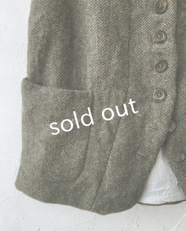 画像6: Reliure／ボタンベスト・ウールフォレスト (6)